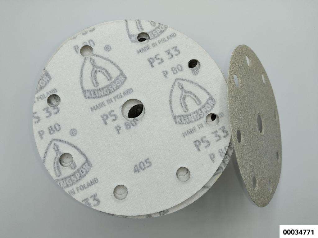 Schleifpapier, kletthaftend 150 mm K 80   Lochform: GLS 1  (VE 100 Stück) Stück)