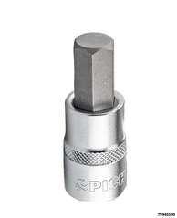 1/2" Socket Bit, Hexagon Interior, 9 mm, Length 62 mm