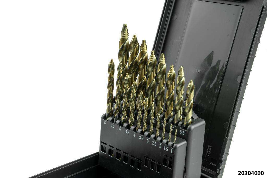 Premium HSS-Co 5% Step Drill Bit Set, 19 pcs. with 3-flat shank
