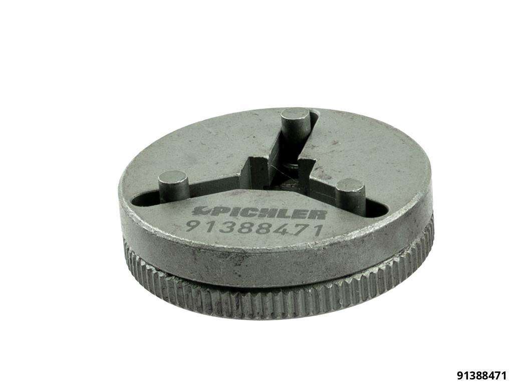 Bremskolben-Dreheinsatz UNIVERSAL mit 3 Zapfen verstellbar von Ø 9 - 25 mm Antrieb = 3/8" innenvierkant