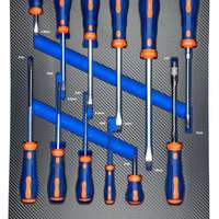 Set de tournevis, 12 pcs., fente et croix