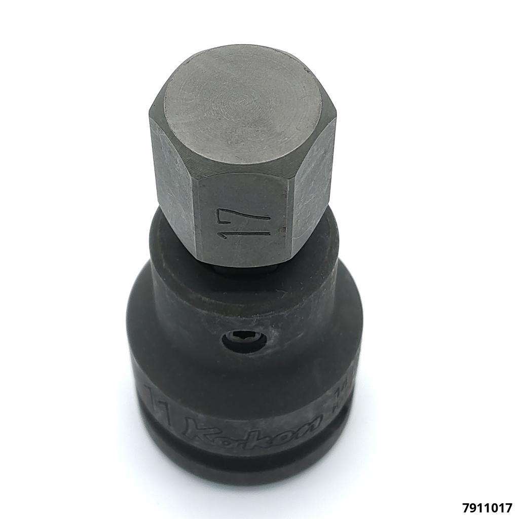 Innensechskant-Stecknuss Impact  SW 17 x 61 x 1/2" A Gelenkwellenverschraubung