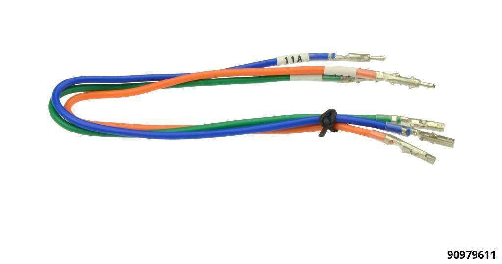 Kabelschuhverzweigung Nr.11a - 3-fach 1,3mm Buchse auf 1,3mm Stift Ausgangskabel