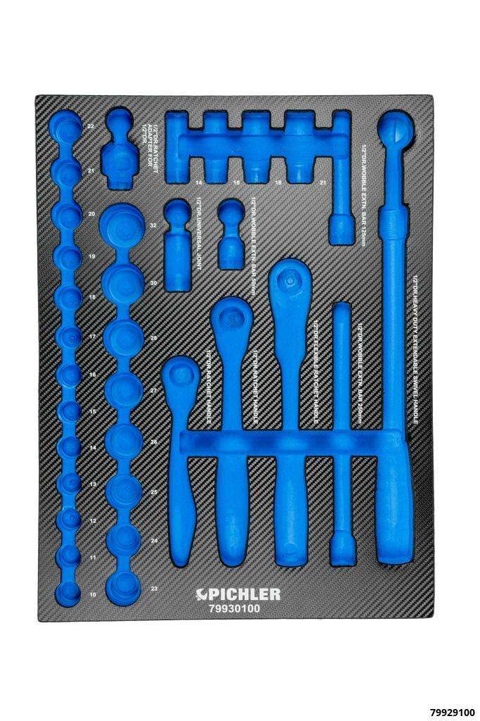 Einlage für 79930100 Steckschlüsselsatz 1/2", 34-tlg. 376x495x32 mm