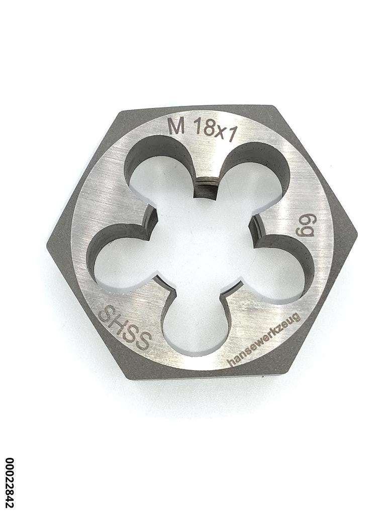 hansewerkzeug SHSS Sechskantschneideisen DIN 382 M18x1,0 Typ 953