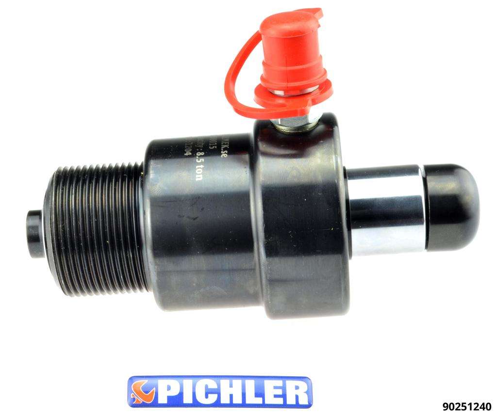 Hydraulic Cylinder 8,5 ton, Hammering Head and Adjustable Press Rod 100mm, M22 Adjustable press rod 100mm, M22