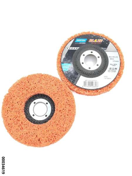 hansewerkzeug Reinigungsschleifscheibe auf Stützteller "Keramisch orange" 125 x 22,23mm Bohrung