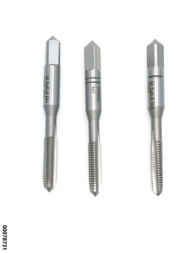 HSS-Hand-Gewinde-Bohrer-Satz 3tlg. Typ US-200 M5x0,8mm