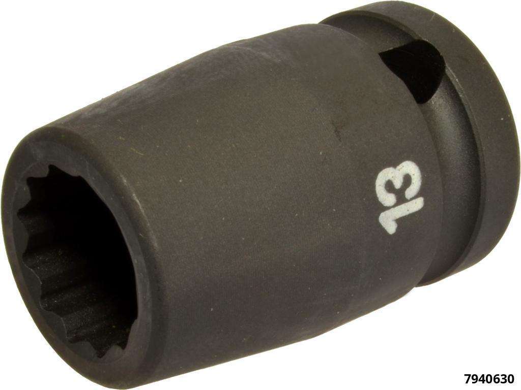 Schlagstecknuss 1/2" SW 13 12-kant