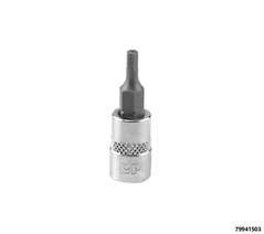 Socket 1/4", hex bit, 3 mm, length 37 mm