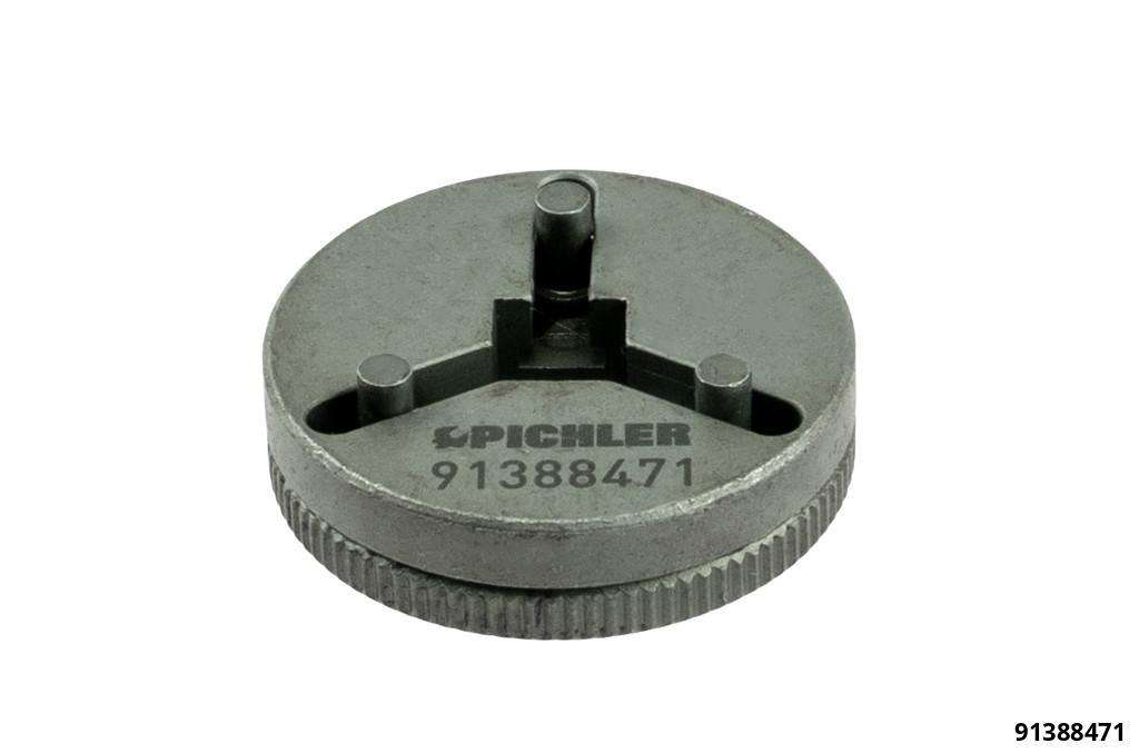 Bremskolben-Dreheinsatz UNIVERSAL mit 3 Zapfen verstellbar von Ø 9 - 25 mm Antrieb = 3/8" innenvierkant