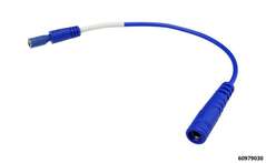 Kabelsteckverbinder weiblich mit runden Kabelschuhen  blau 4,0 mm