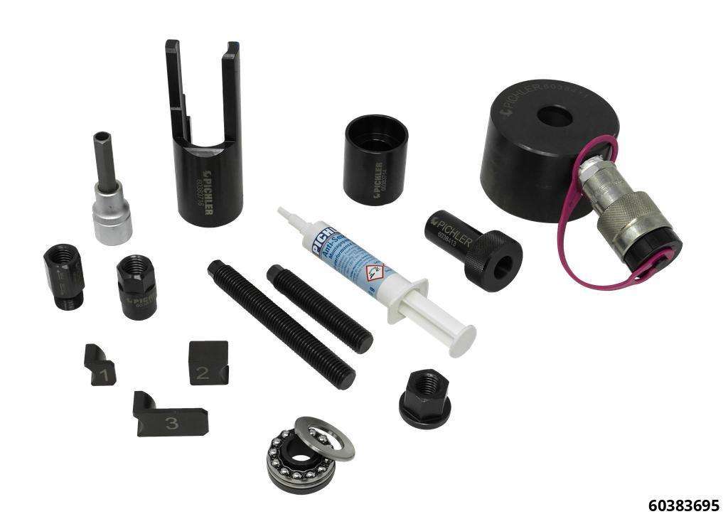 Injektor Demontagesatz Mod. MB OM 611, 612, 613, 646, 647, 648, 651 mit 12 t Hydraulikzylinder