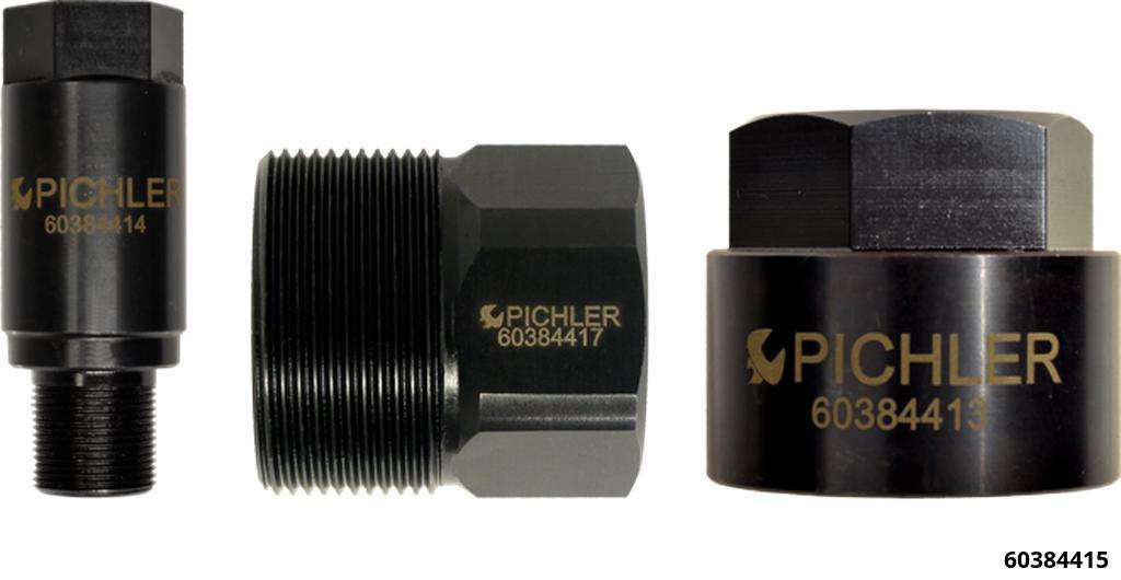 Injektor Demontage Adapterset 3-tlg. AG M17x1,0 + IG M27x1,0 / IG M18x1,5 Injektordemontage: Bosch