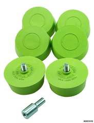 Rim eraser discs set 6 pcs. Incl. Drill chuck adapter