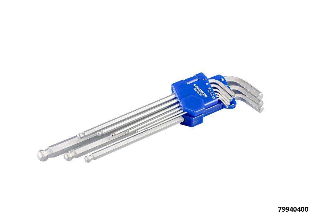 Hex key set, 9 pcs, metric
