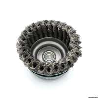 Topfbürste, gezopft,  100 mm M14 x 2,0 VA / 0,35  Drahtstärke