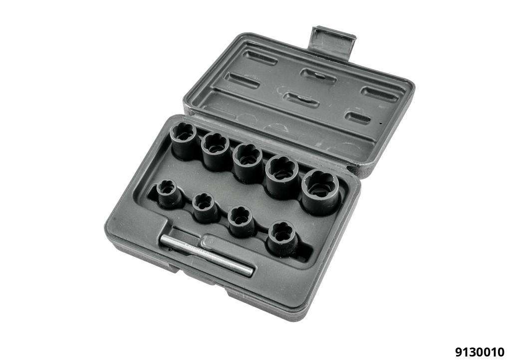 Kit d’extracteurs Twist Socket, 9 pcs. 3/8", 10-19 mm