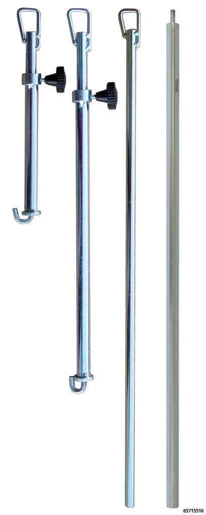 Tür- und Heckklappenhalter Set mit Teleskopfunktion inkl. T5-Verlängerung 4-teilig von 260 mm-1900 mm