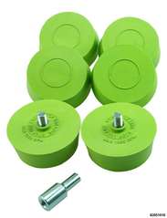 Rim eraser discs set 6 pcs. Incl. Drill chuck adapter
