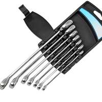 Clés mixtes, OEil / fourche 6 pans, de 6 Jeu de clés OEil /fourche de 7 pcs, de 8 10, 11, 13, 14, 17, 19mm