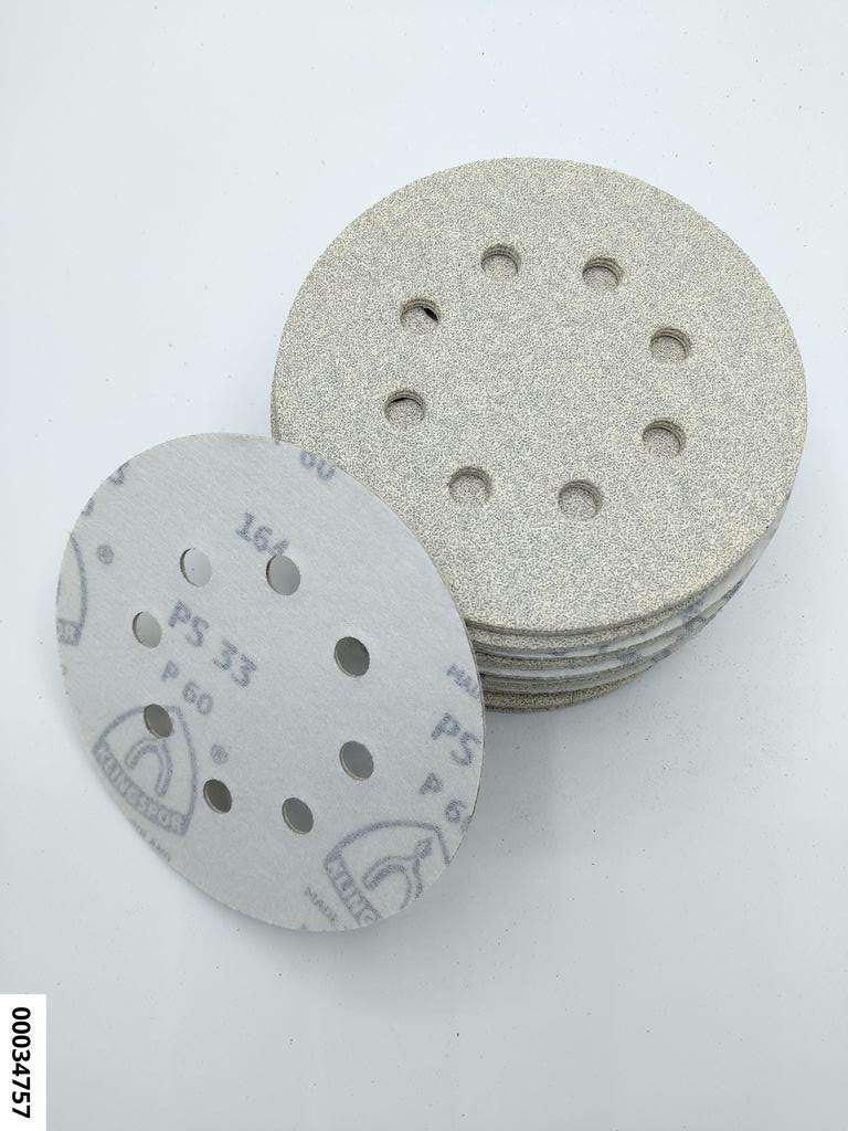 hansewerkzeug Schleifpapier  kletthaftend 125mm, Korn 60  Lochform: GLS5 (VE 50 Stück)