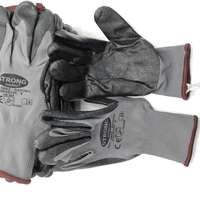 Werkstatt-Handschuh "Nylon-Strick Nitril"  Gr.8 (Teil-Nitril- Beschichtet, EN 388) (VE 12 Paar)
