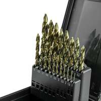 Premium HSS-Co 5% Step Drill Bit Set, 19 pcs. with 3-flat shank