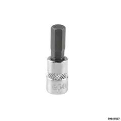 Socket 1/4", hex bit, 7 mm, length 37 mm