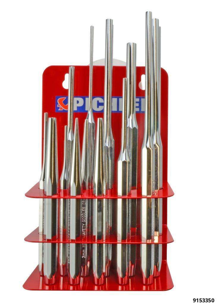 Pin punch and chisel combination set 17 pcs.