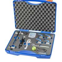 Brake line service set, 14 pcs., incl. flaring tool, bending device, holding clamps and pipe cutter