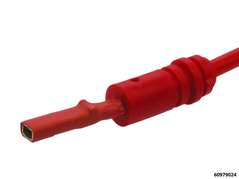 Connecteur de cosse de câble M plat 2,0 mm rouge