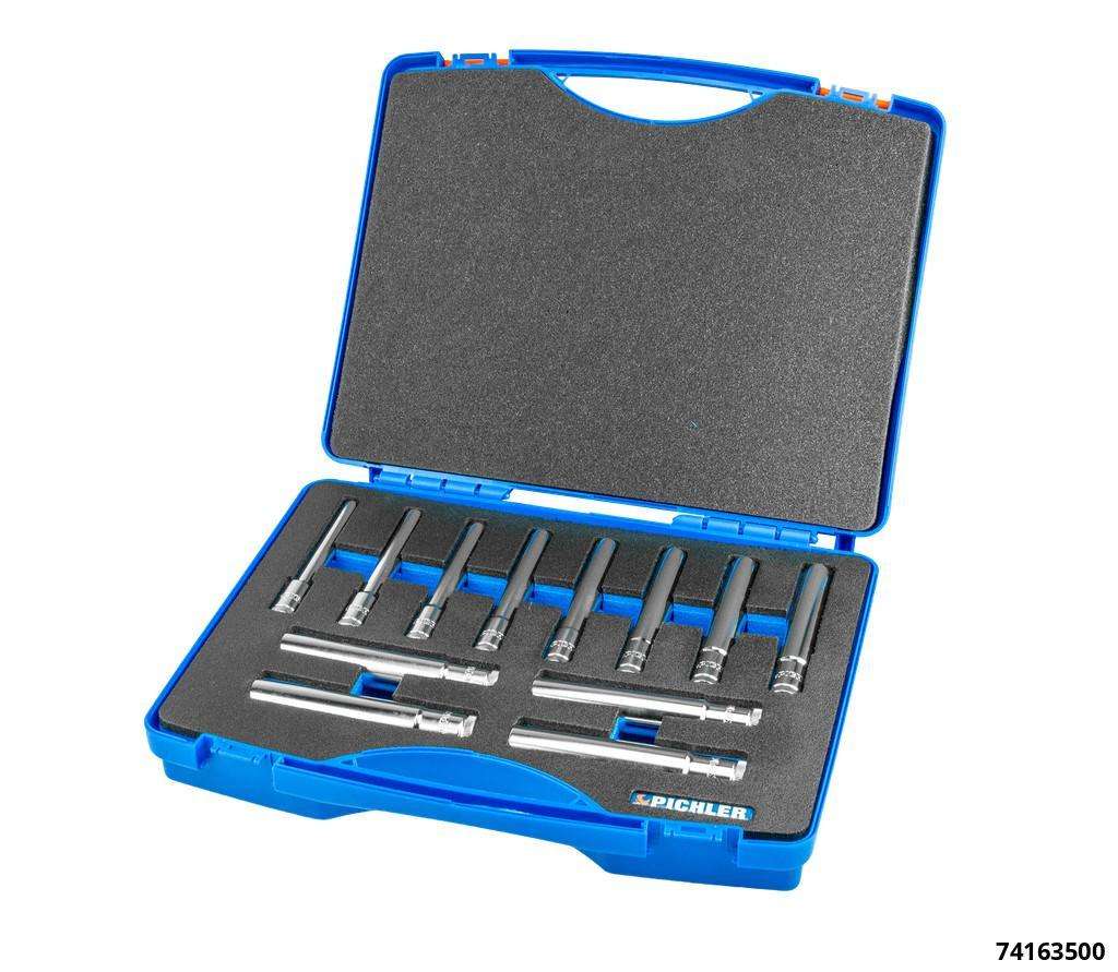 Durchgangssteckschlüssel-Set 3/8" 12-tlg.