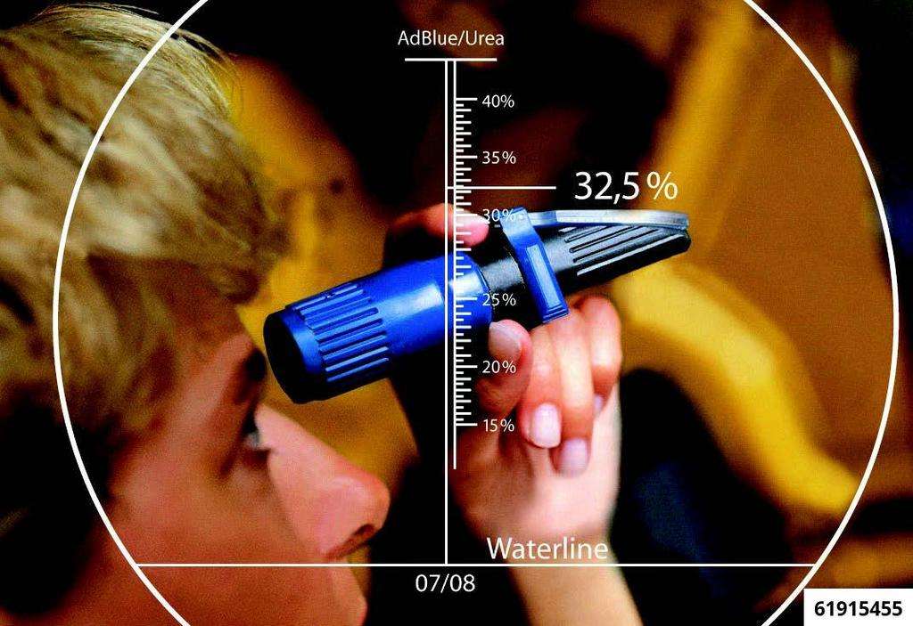 AdBlue Urea Refractometer with percentage scale