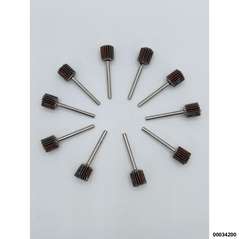 10er-Pack Micro-Schleiflamellenrad 10x10x3,0mm  Korn 60 / 3,0mm Schaft (VE10)