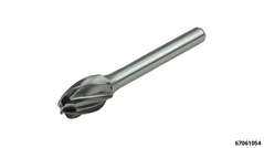 HM-Frässtift Tropfenform12,0mm Aluzahnung / Schaft: 6mm