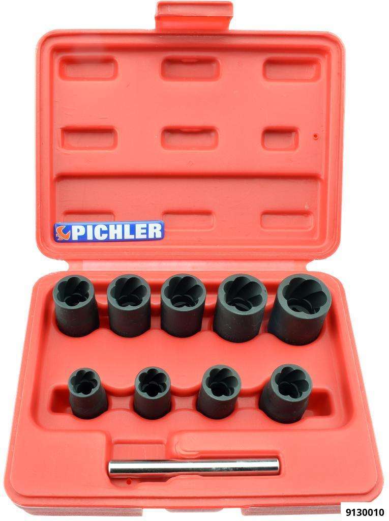Kit d’extracteurs Twist Socket, 9 pcs. 3/8", 10-19 mm