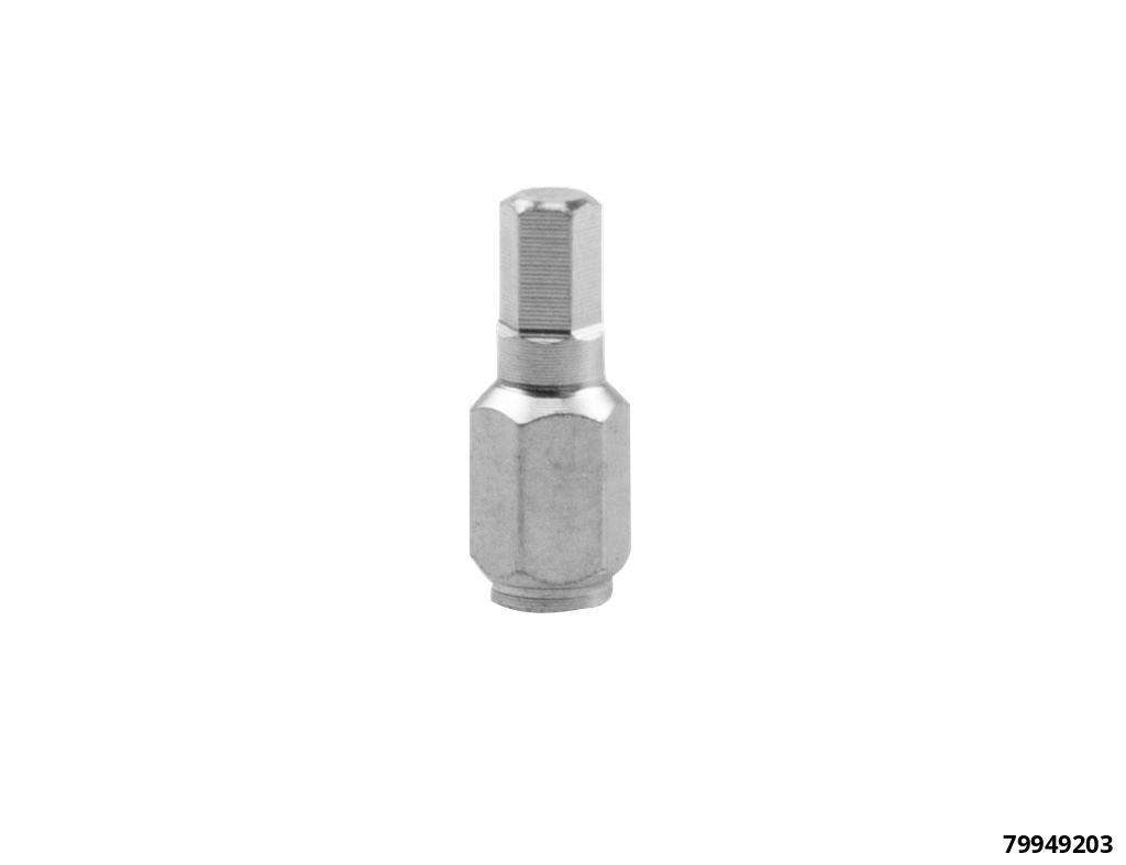 Micro embout 1/4" x 18 mm, hexagone intérieur, 3 mm