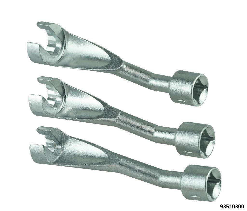 Open cable wrench set 3 pcs. SW 14 - 17 - 19 mm drive 1/2"