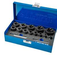 Ausdreher Set TWIST SOCKET, 15-tlg. 1/4":  6, 8, 10, 11, 12 mm 1/2": 13,14,15,17,19,21,24,27 mm