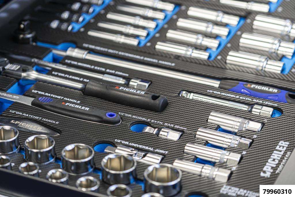 Tool Cabinet P36s, Color: BLACK, incl. tool assortment 558 pcs. "Expert"