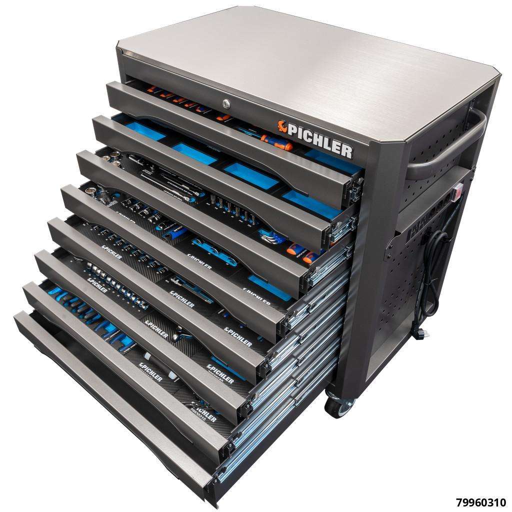 Tool Cabinet P36s, Color: BLACK, incl. tool assortment 558 pcs. "Expert"