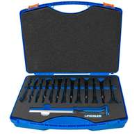Plastic impact tool set, 14 pcs., with adapter handle