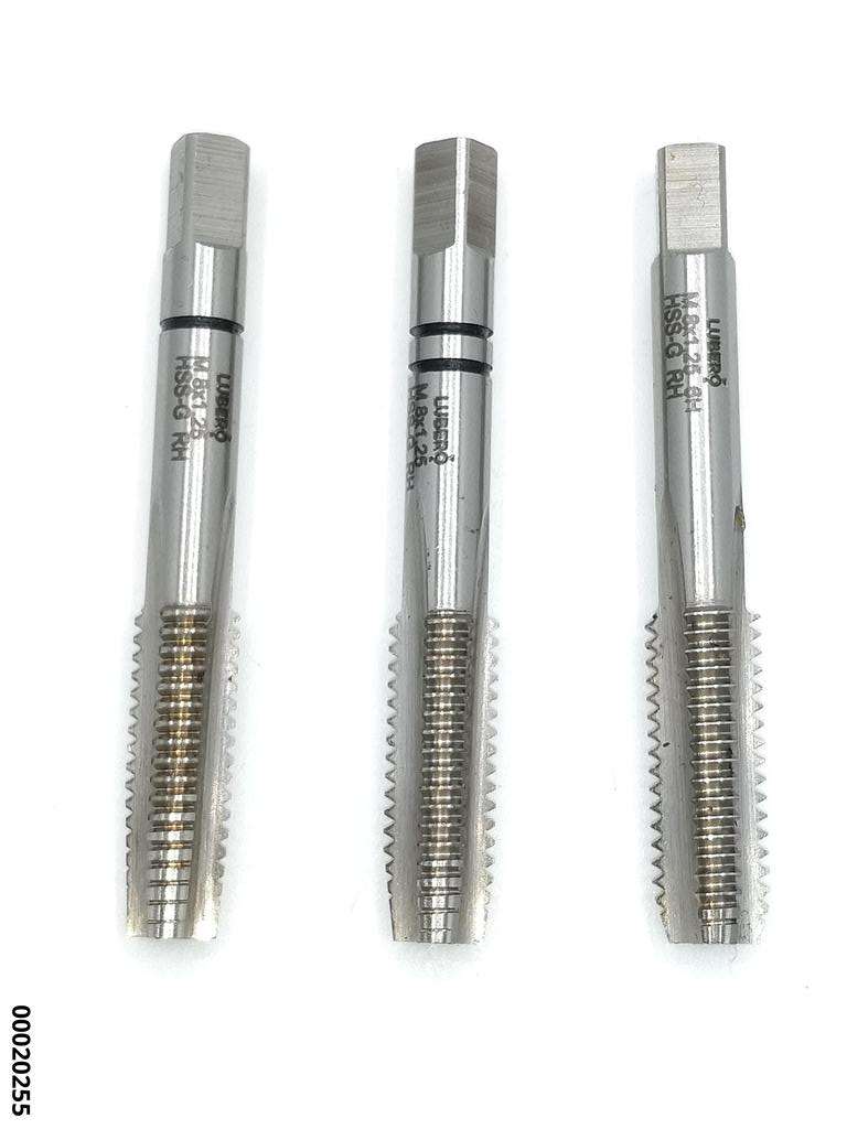 hansewerkzeug HSS-G Hand-Gew-Bohrersatz Typ UNI 3tlg Satz M8 x 1,25 DIN 352