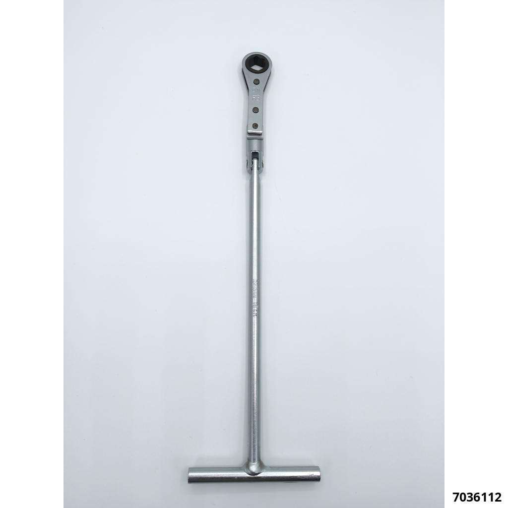 Knarren-Ringschlüssel SW 12 mit T-Griff 210 mm lang 2 Gelenke 154M 12