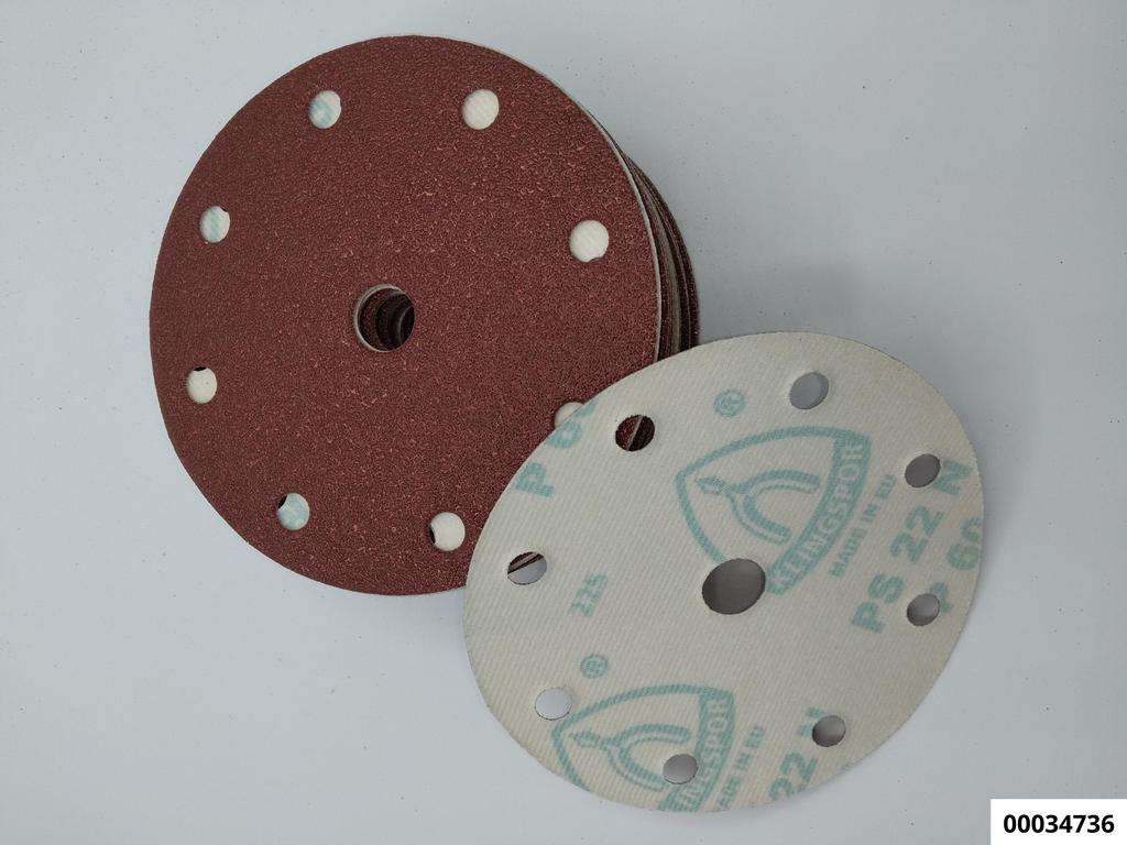 Schleifpapier kletthaftend  150mm, Korn 60, Lochform GLS1 (VE 50 Stück)