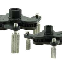 Universal oil filter clamp set, 2 pcs. 3 diamond-coated clamping jaws, right and left-handed