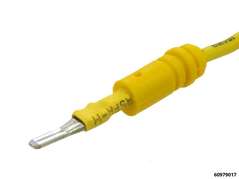 Kabelschuhverbinder mit flachen Kabelschuhen 3,0mm (flach/eckig) gelb