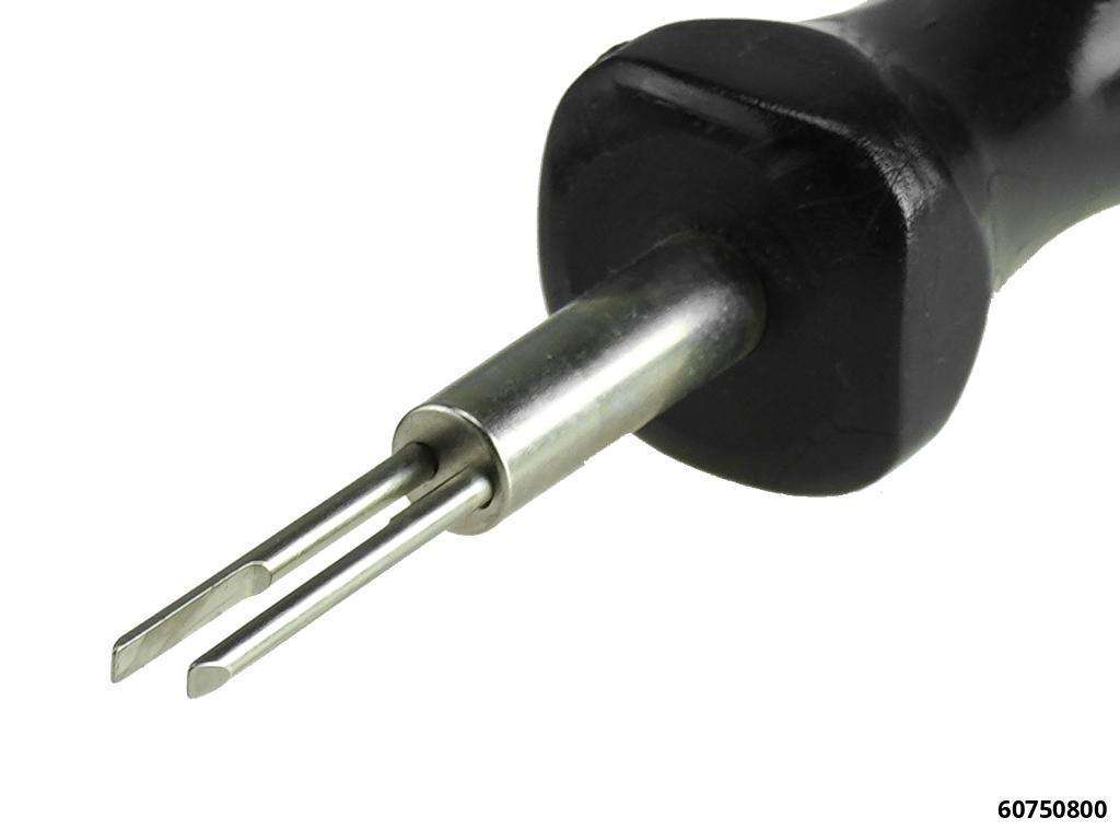Flachsteckerentriegler 2,8 mm asym.Werkzeugmaß 4,4 x 2,8