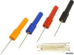 Probe Needle Set, Flexible Tip Four Colour Coded 4mm Connectors